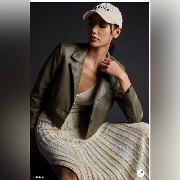 AVEC LES FILLES CROPPED FAUX LEATHER JACKET - Picture 4 of 9